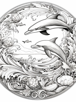 DragonWeaver-Dolphin-Art-Mandala