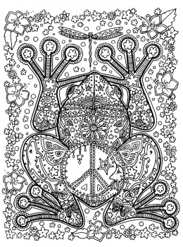 Public-Domain-Adult-Coloring-Page-Frog