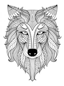 Public-Domain-Adult-Coloring-Page-Wolf