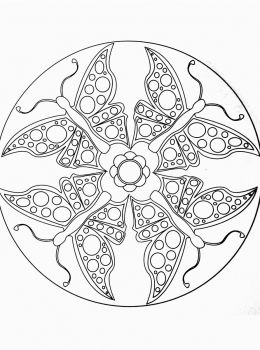 Public-Domain-mandala-to-color-animals-free-butterflies