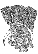 Public-Domain-Adult-Coloring-Page-Elephant