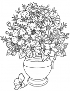 Public-Domain-Adult-Coloring-Page-Flower-Bouquet