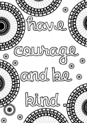 Public-Domain-Adult-Coloring-Page-Have-Courage-Kind