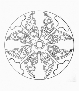 Public-Domain-mandala-to-color-animals-free-butterflies